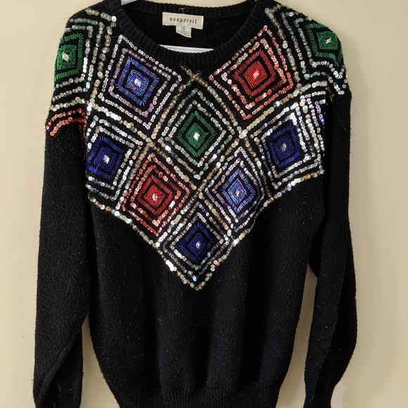 Vintage Sweaters - Vintage sequin sweater